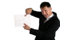 Very happy buisness man with hands in the air Royalty Free Stock Photo