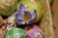 very happy easter.nice colorful easter egg close up view