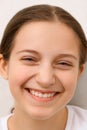 Very happy face of a teenage girl, portrait of a cool teen girl Royalty Free Stock Photo