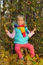 Very Happy Little girl outdoors Royalty Free Stock Photo