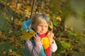 Very Happy Little girl outdoors Royalty Free Stock Photo