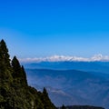 Very high peak of Nainital, India, the mountain range which is visible in this picture is Himalayan Range, Beauty of mountain at