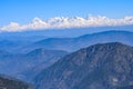 Very high peak of Nainital, India, the mountain range which is visible in this picture is Himalayan Range, Beauty of mountain at