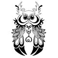 Very High quality owl or filin for coloring or tattoo