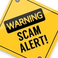 Warning scam alert business picture poster, super quality Royalty Free Stock Photo