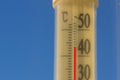 Very high temperature of 43 degrees Celsius Royalty Free Stock Photo