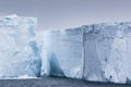 Very high walls of icebergs