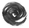 VERY HIGHT resolution. Black handdrawn oil circle realistic strokes banners