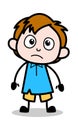 Very Innocent - School Boy Cartoon Character Vector Illustration Royalty Free Stock Photo