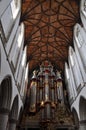 Beautiful medieval gothic wooden ceiling