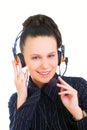 A very kind telephone operator Royalty Free Stock Photo