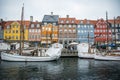 Nyhavn New Harbor. Popular area of Copenhagen. Denmark Royalty Free Stock Photo