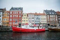 Nyhavn New Harbor. Popular area of Copenhagen. Denmark Royalty Free Stock Photo