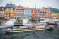 Nyhavn New Harbor. Popular area of Copenhagen. Denmark Royalty Free Stock Photo