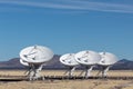 Very Large Array arrangement of radio astronomy observatory dishes, engineering science technology