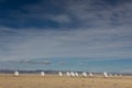 Very Large Array New Mexico desert, arrangement of radio astronomy observatory dishes Royalty Free Stock Photo