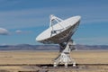 Very Large Array radio astronomy observatory dish, engineering science technology, blue sky