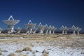 Very Large Array satellite dishes t in New Mexico, USA Royalty Free Stock Photo