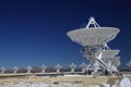 Very Large Array satellite dishes t in New Mexico, USA Royalty Free Stock Photo