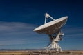 Very Large Array VLA radio antenna dish on pad in the New Mexico desert listening to the cosmos Royalty Free Stock Photo