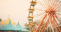 a very large ferris wheel is seen