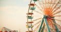 a very large ferris wheel is seen