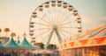 a very large ferris wheel is seen Royalty Free Stock Photo