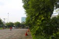 park on the edge of the jogging track