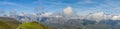 Very large panorama of mountains landscape
