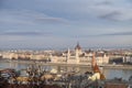 Very large Panoramic overview of Budapest Parliament Royalty Free Stock Photo