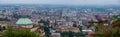 Very large panoramic view of Old Bergamo. Italy Royalty Free Stock Photo