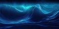 A very large wave in the middle of the ocean. Generative AI image.