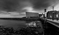 Kursaal center fine art in black and white, donostia, spain