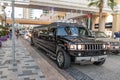 A very long hummer jeep in dubai jbr walk