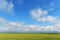 Very long wires and large power transmission poles Royalty Free Stock Photo