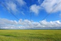 Very long wires and large power transmission poles Royalty Free Stock Photo