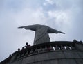 Very low angle view of Christ the Redeemer, in the Corcovado of Rio de Janeiro Royalty Free Stock Photo