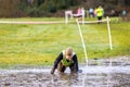 A very muddy cross country run in Croxteth Hall Park in Liverpool, Merseyside