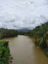 Very muddy river after rain