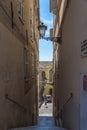 A very narrow alley in the town of Loreto