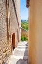 Very narrow solitary street near the city center