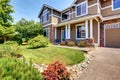 A very neat American house with gorgeous outdoor landscape.