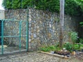 very neat arrangement of stones on the wall