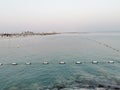 Evening view of Al hudayriat Beach Abudhabi,UAE. Royalty Free Stock Photo