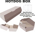 Nice Hotdog Box Vector Diecutting