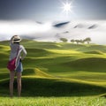 Very nice view of beautiful golf place Royalty Free Stock Photo