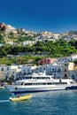 very nice view of capri harbour Royalty Free Stock Photo