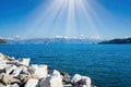 very nice view of la spezia gulf take from portovenere Royalty Free Stock Photo