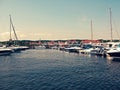 Very nice view of marina in Sopot city.