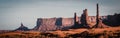 Monument Valley National Park pano Royalty Free Stock Photo